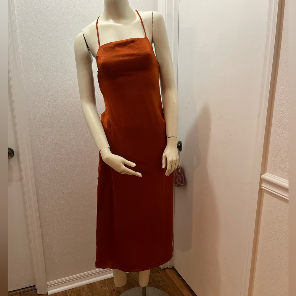 Lulu’s Copper Maxi Dress XS